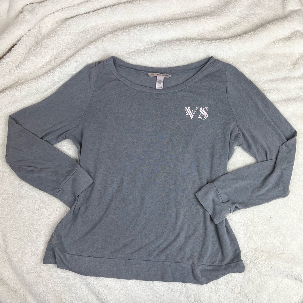Victoria’s Secret Long Sleeve Gray Tee Shirt Large